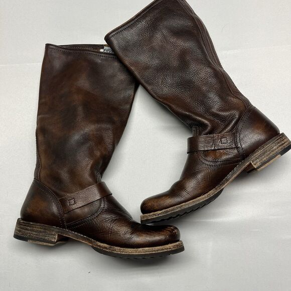 Frye Tall Veronica Boots Leather Engineer Size 9 - Picture 7 of 11